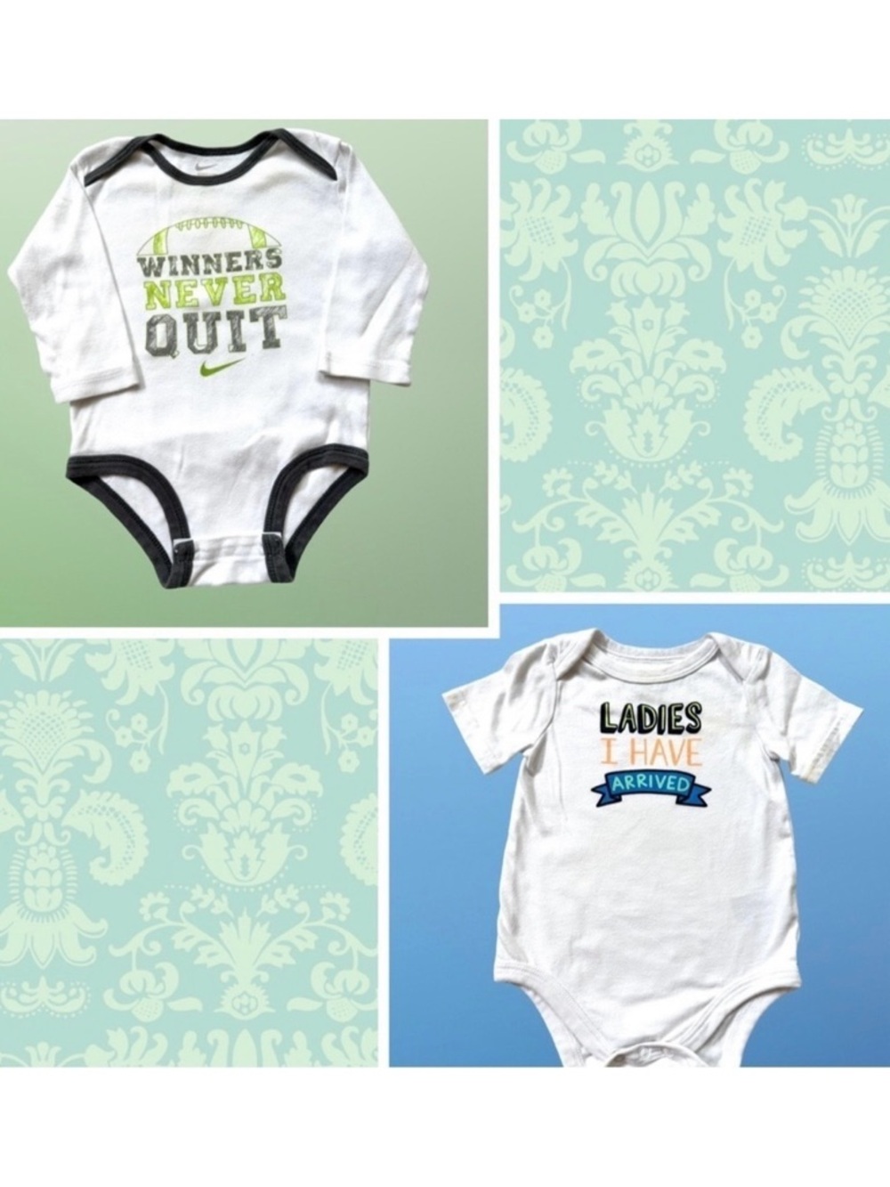 ⭐️ 5 for $25 Set of 2 Baby Onesies Size 6–9 Months